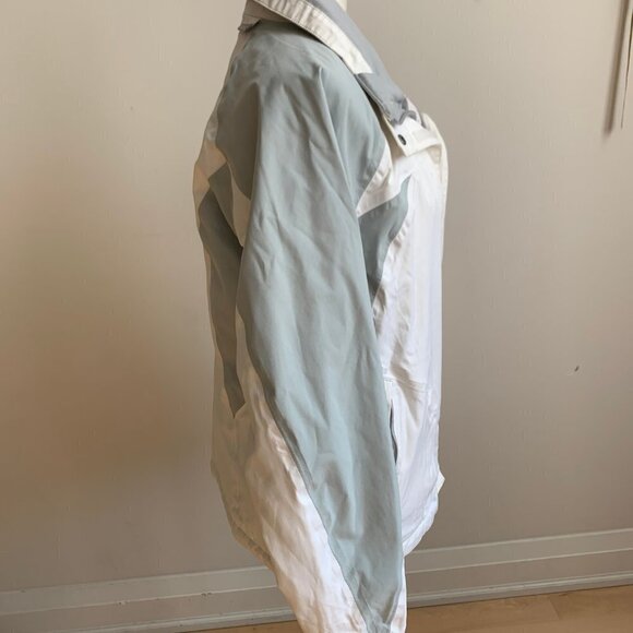 THE North Face White Gray Hyvent Jacket sz M - Picture 2 of 8